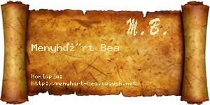 Menyhárt Bea névjegykártya